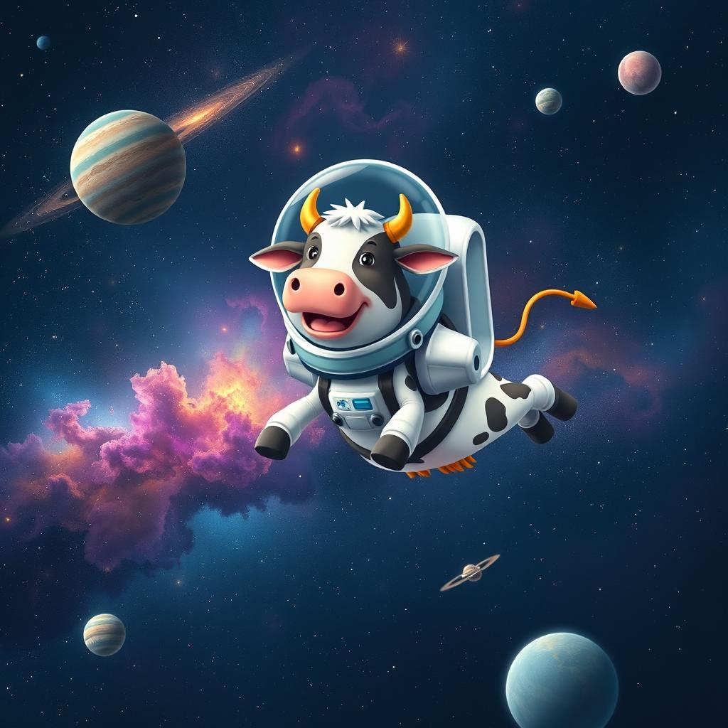Bovine Voyage: Cow in Space