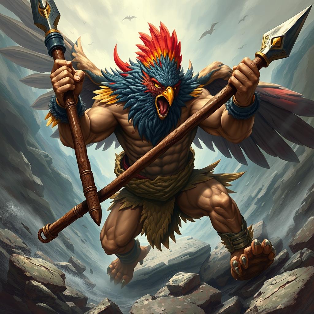 Unleash Fury: Aracocra Barbarian