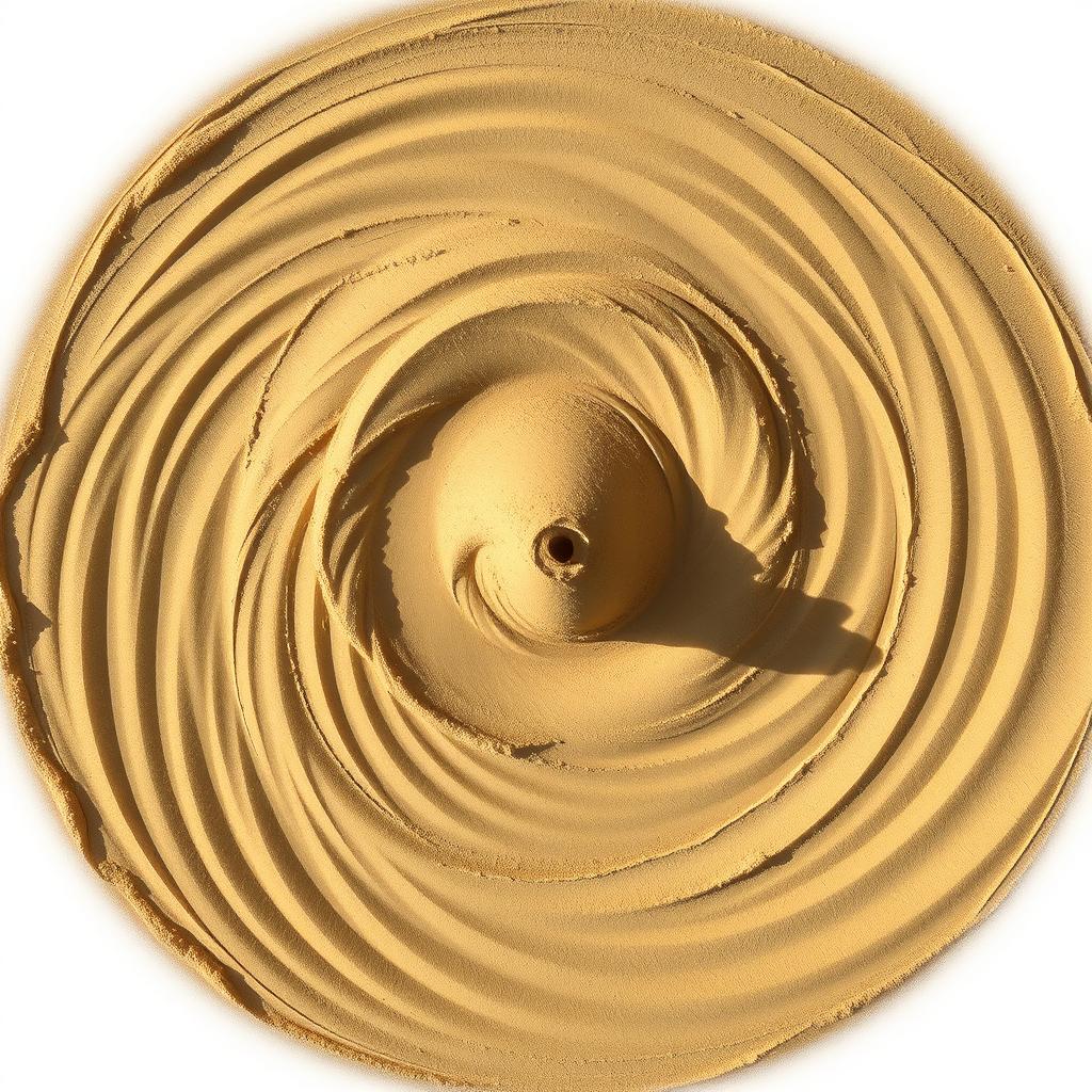 Swirling Sandstorm: Awe-Inspiring Aerial View