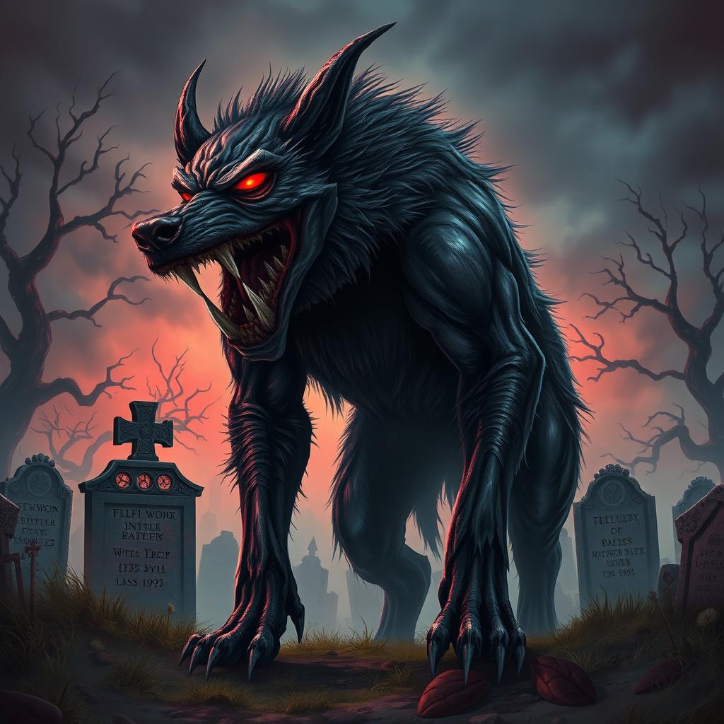 Midnight Horror: Haunted Graveyard Death Dog