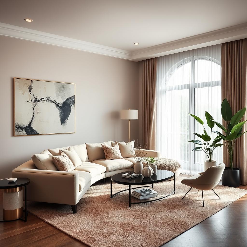 Elegant Haven: Modern Luxury Living Room Design