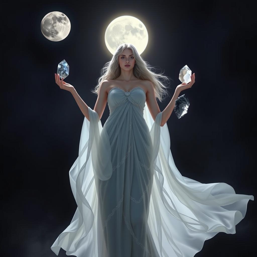 Moon Goddess Selene: A Celestial Conjunction of Luminous Stones