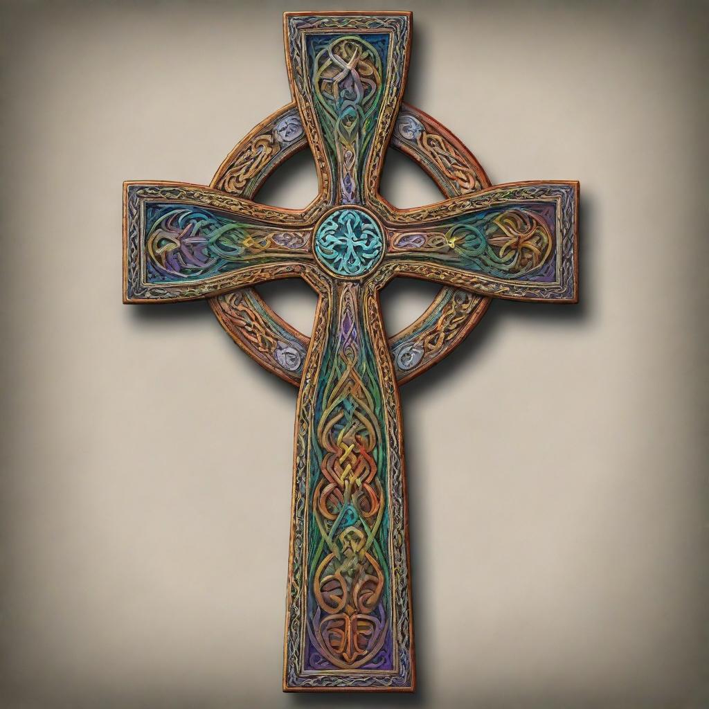 Intricate Celtic Christian Cross