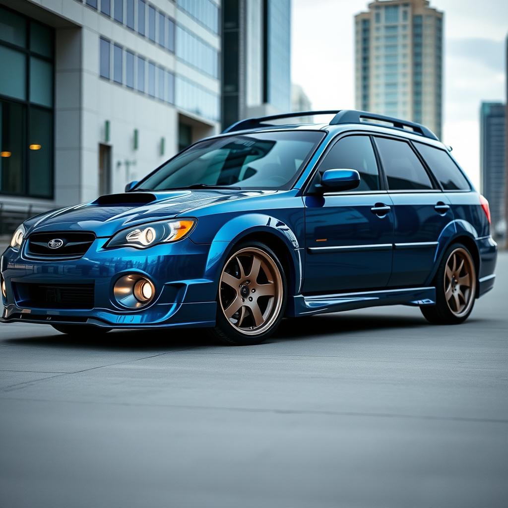 Low and Mean: 2006 Subaru Outback Modified with BC Suspension
