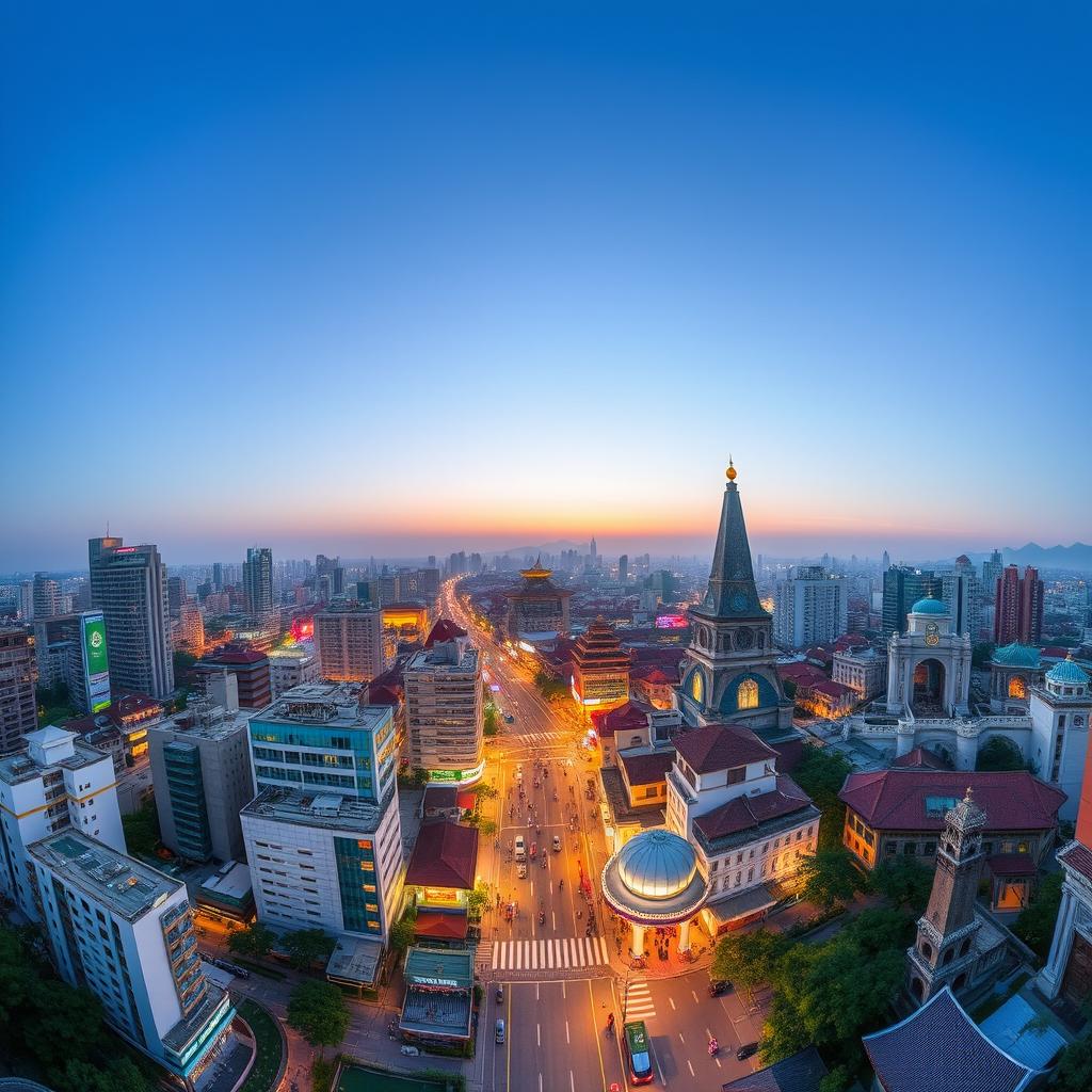 Panoramic Shijiazhuang: Vibrant Urban Life in Hebei, China
