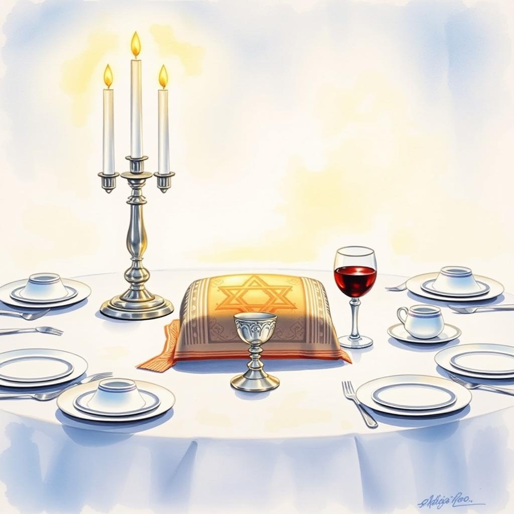 Cozy Shabbat Table Setting