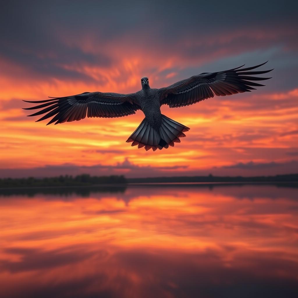 Wings of Splendor: Regal Bird in Flight
