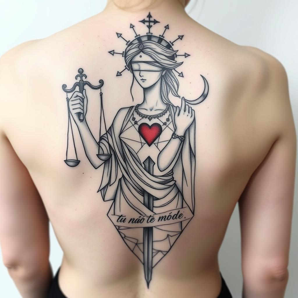 Themis Goddess Tattoo Design: Symbol of Justice and Morality