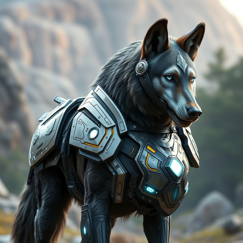 Majestic Dire Wolf with Flappy Ears