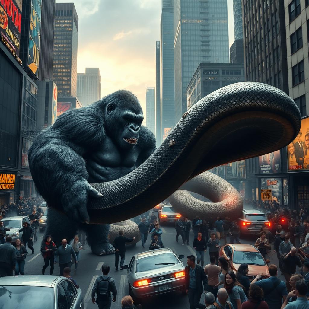 Unleash the Frenzy: Gorilla vs Anaconda