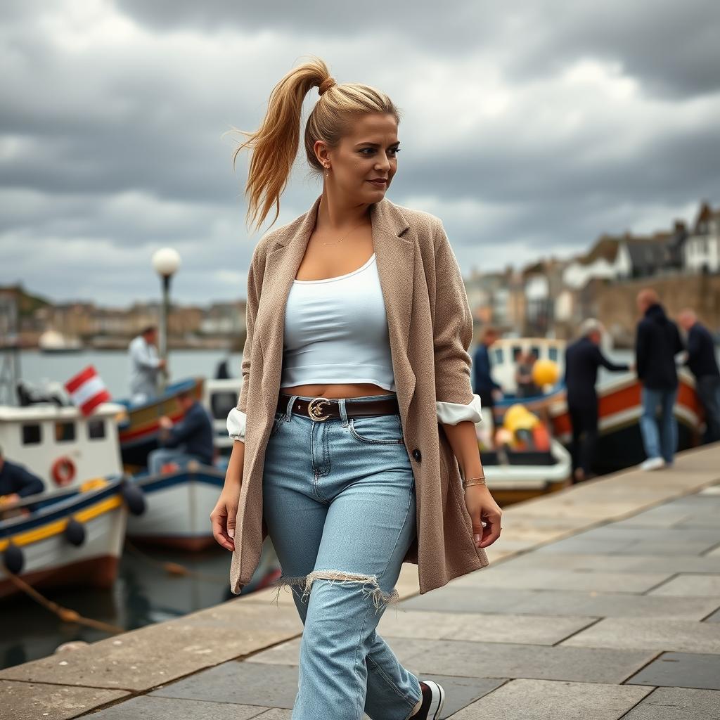 Cozy Chic: Curvy Blondes Effortless Style