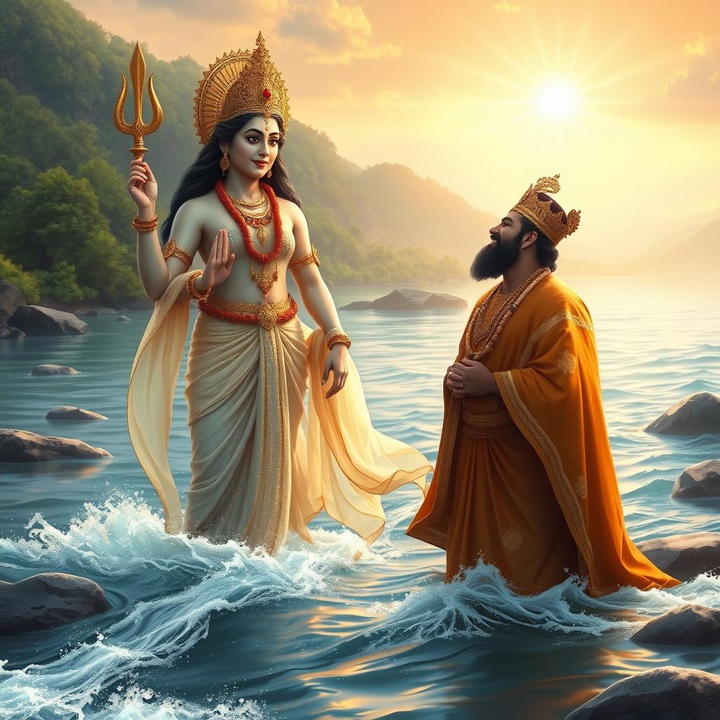 Motherly Love: Goddess Ganga & Son