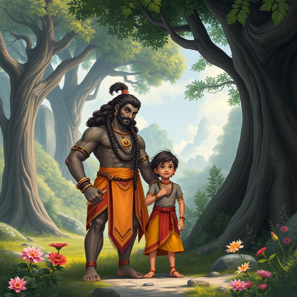 Bhima & Hidimbi: A Moment of Serenity