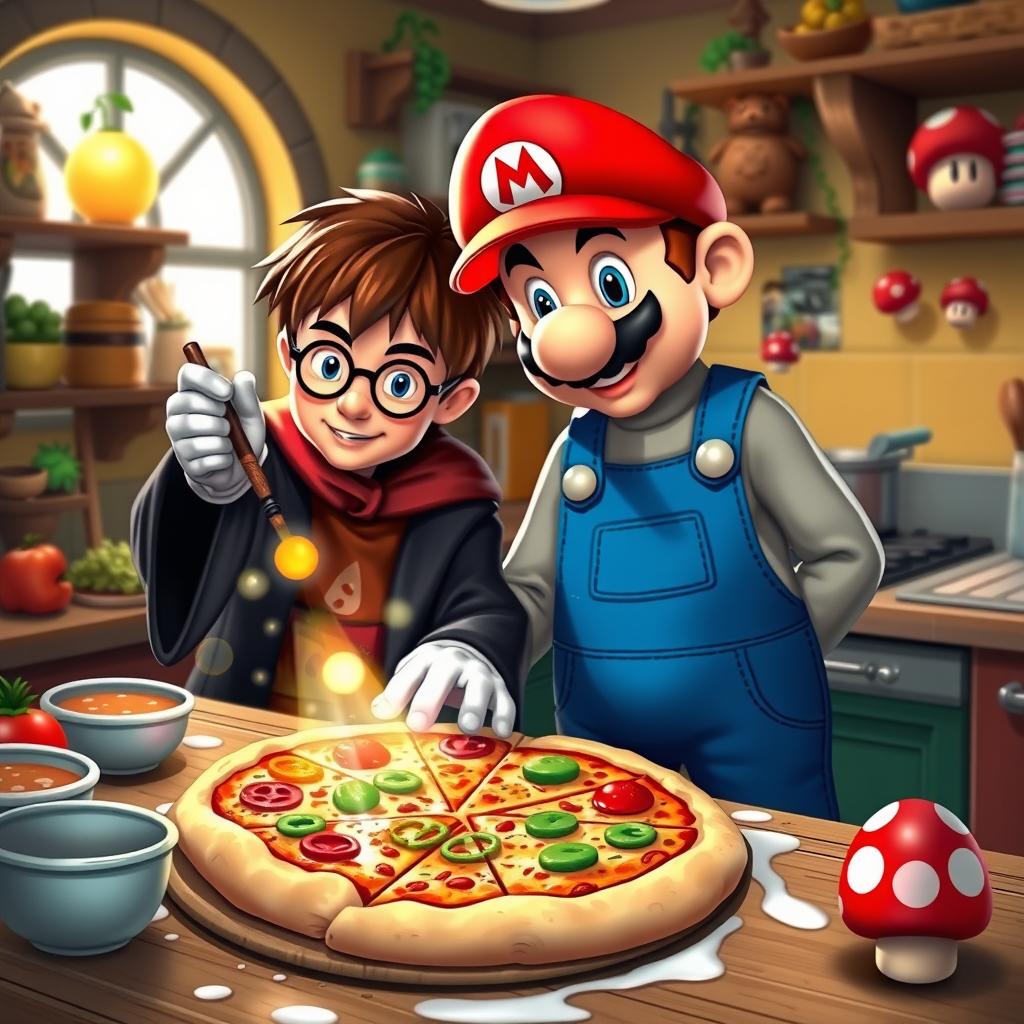 Magic Meets Mushrooms: HP meets Mario in a Whimsical Kitchen Crossover