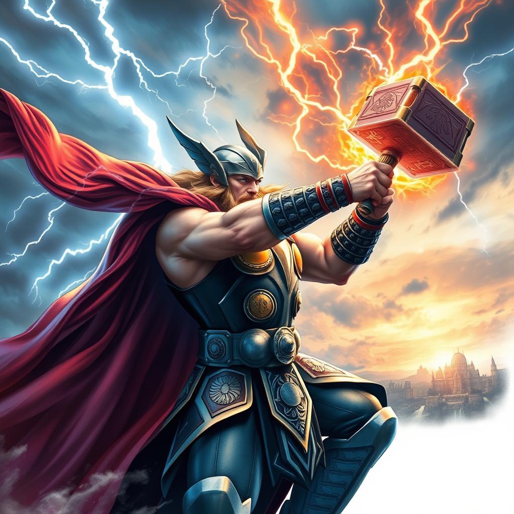 Thor, God of Thunder: Wielding Mjolnir in Epic Battle