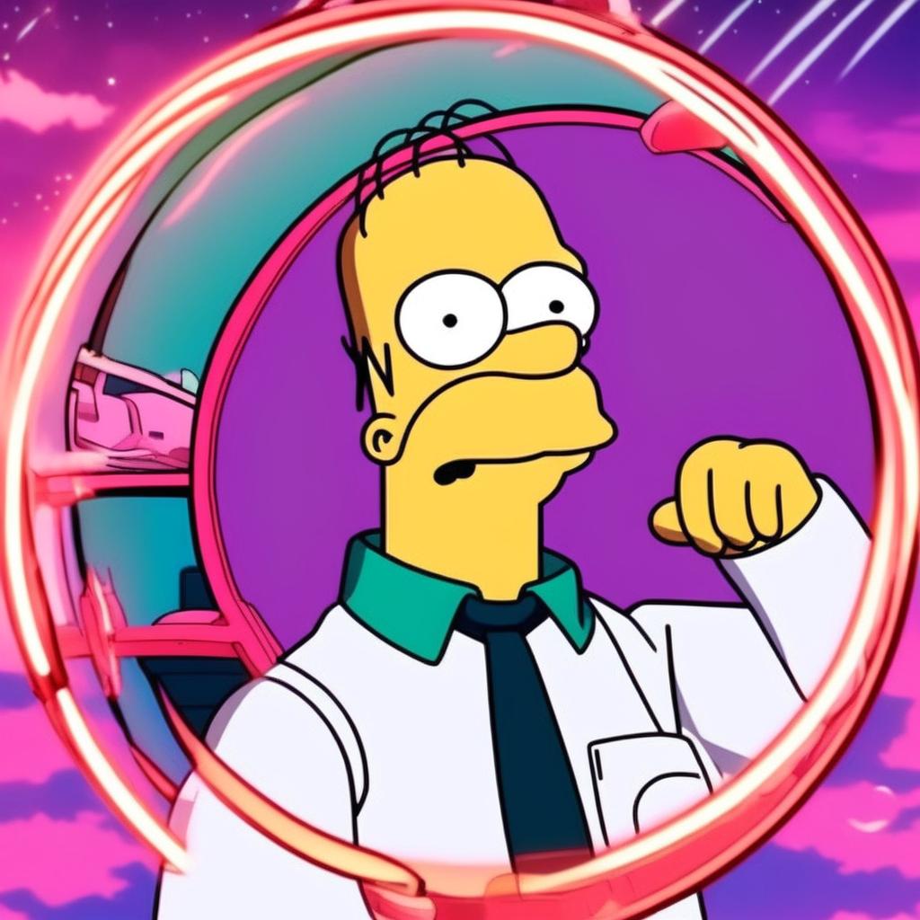 Homer Evangelion - Intense 90s Anime-Style Profile Picture