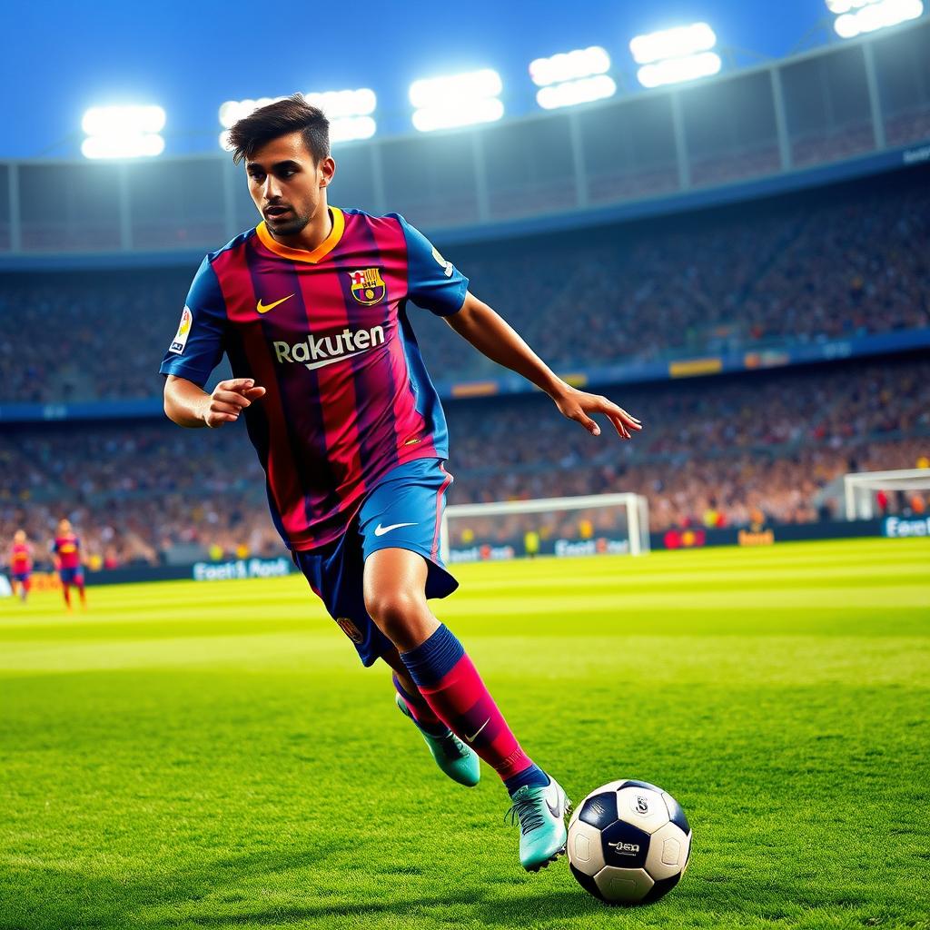 Lamine Yamal FC Barcelona Jersey: Football Action