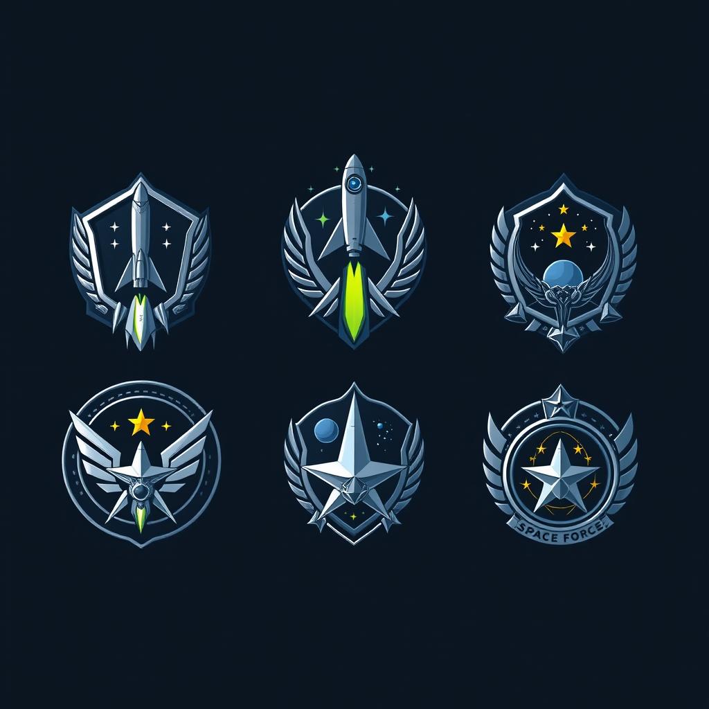 Galactic Authority: Futuristic Space Force Badges & Ranks