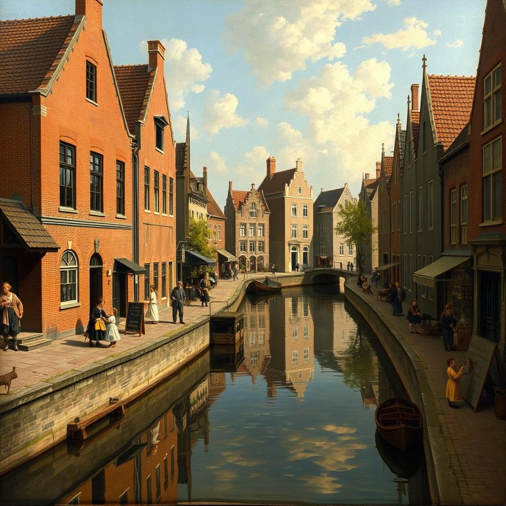 Step into 17th-century Holland: A Charming Street Scene