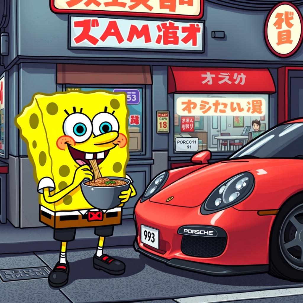 Bikini Bottoms Favorite Sponge is Leveling up his Ramen Game