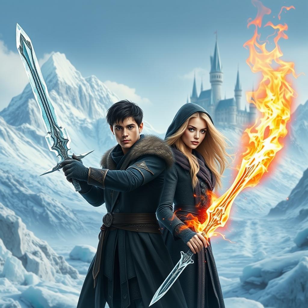 Frozen Fantasy: Icy Mountains and Majestic Castle