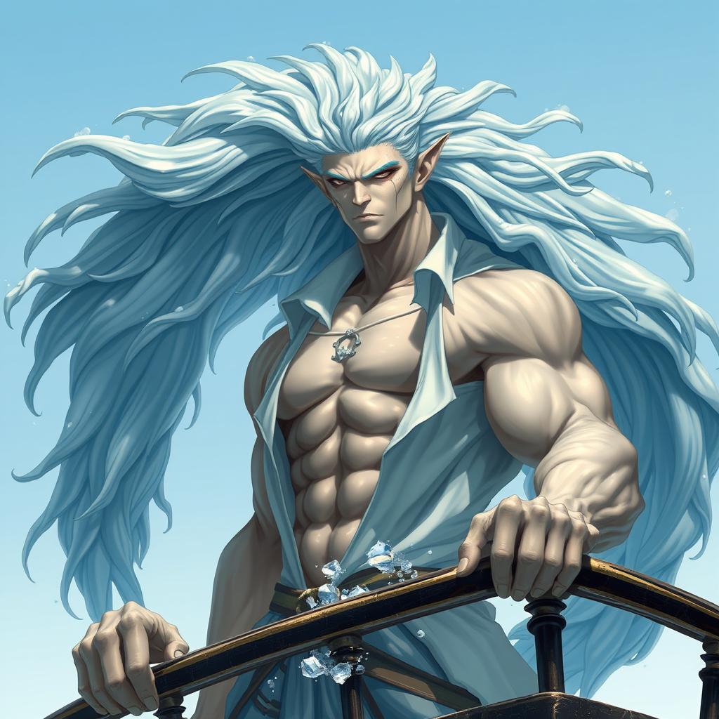 Ethereal Guardian: Water Elemental Portrait