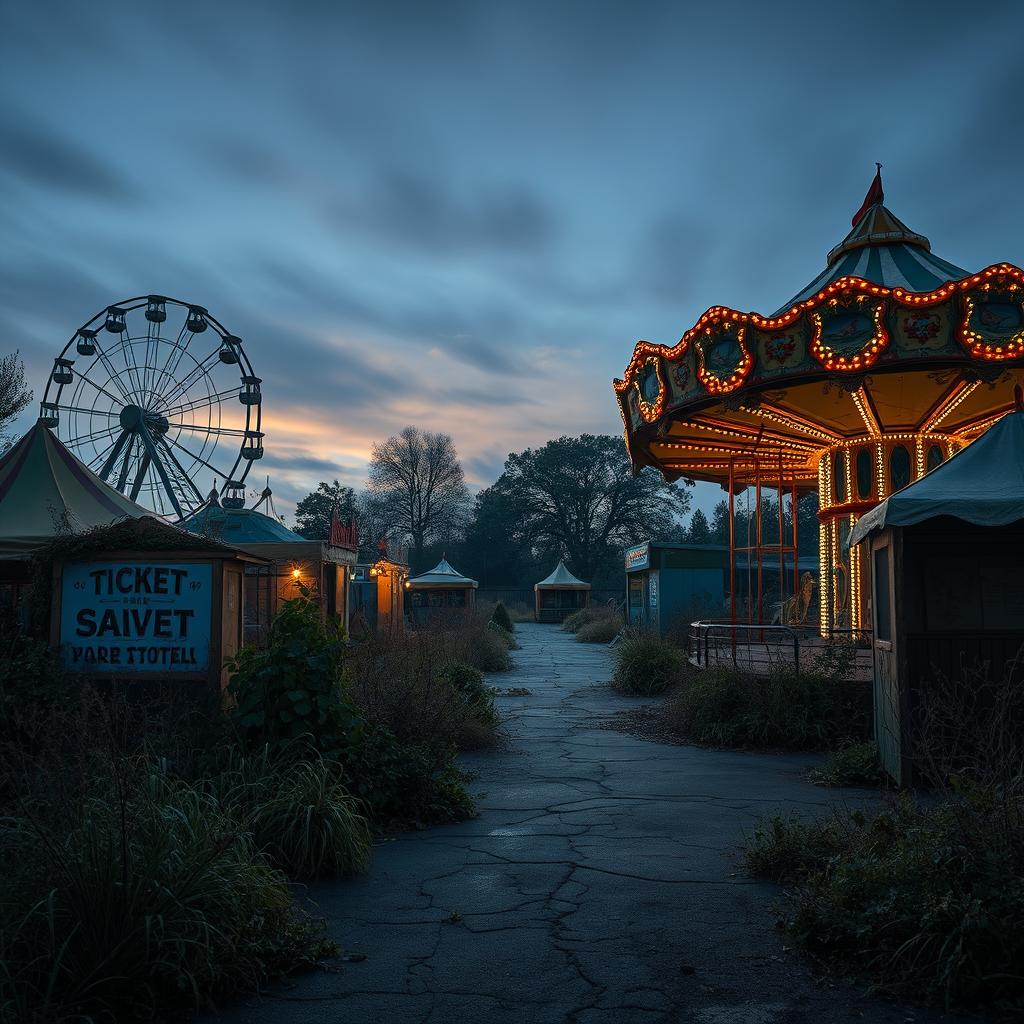 Shadows of the Past: Abandoned Carnival Twilight