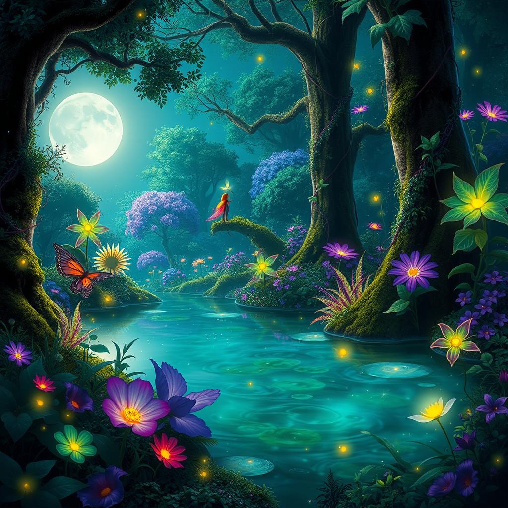 Discover the Enchanted Forest: A Vibrant Fantasy Landscape