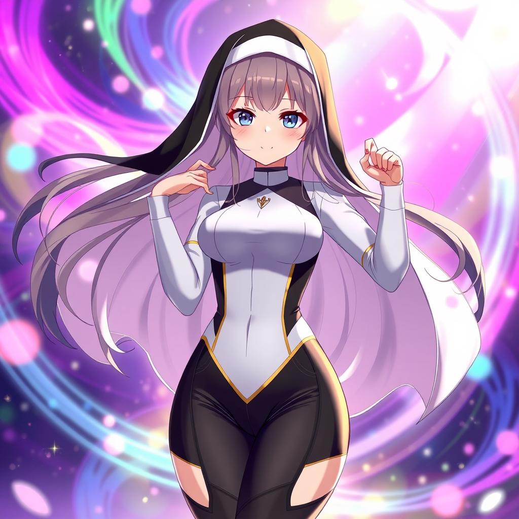 Sleek Anime Nun: Modern Icon