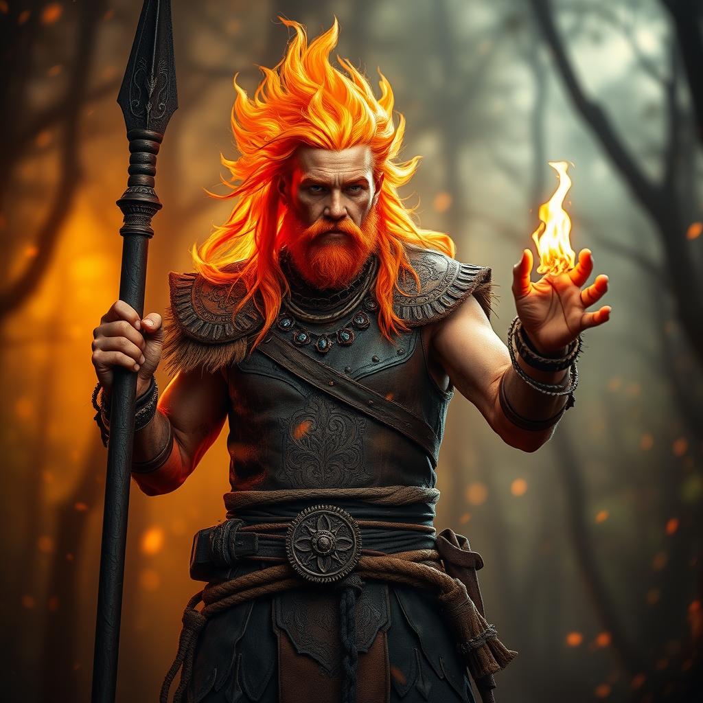 Awaken the Fire Within: Male Flame Elemental Druid