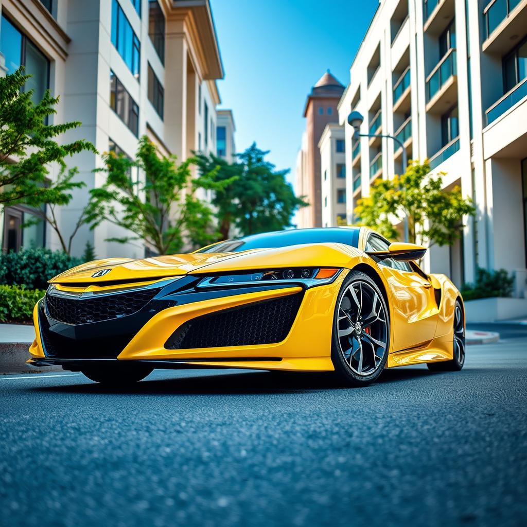 Acura NSX: The Icon of Performance in Bright Yellow