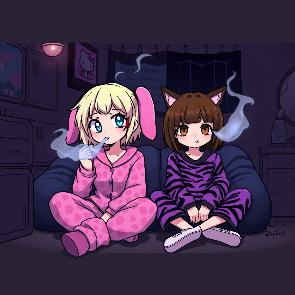 Vibrant Emo Vibes: Sanrio-Inspired Characters