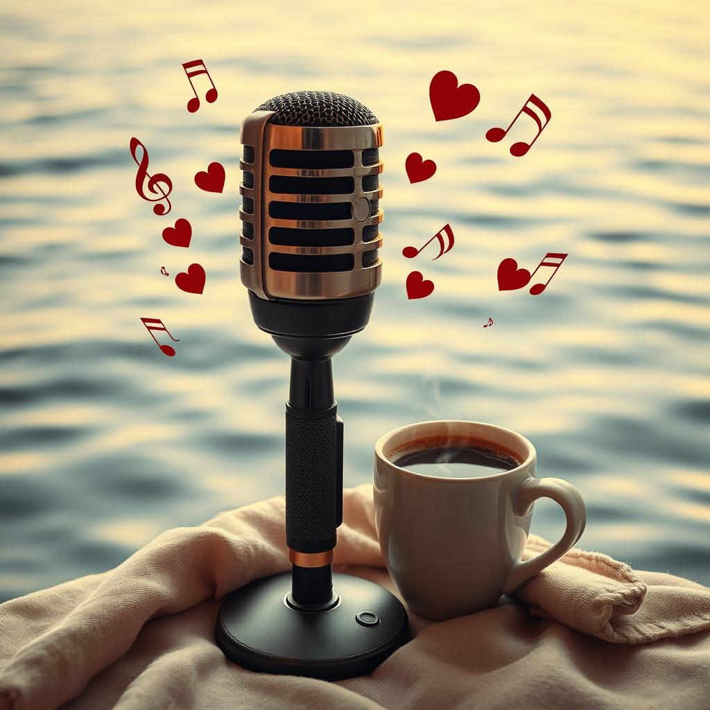 Elevate Your Sound: Music Notes & Classic Microphone
