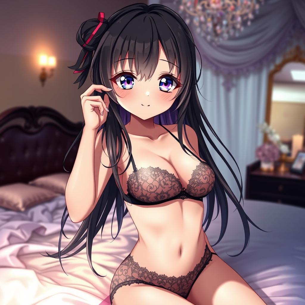 Enchanting Anime Girl in Lingerie