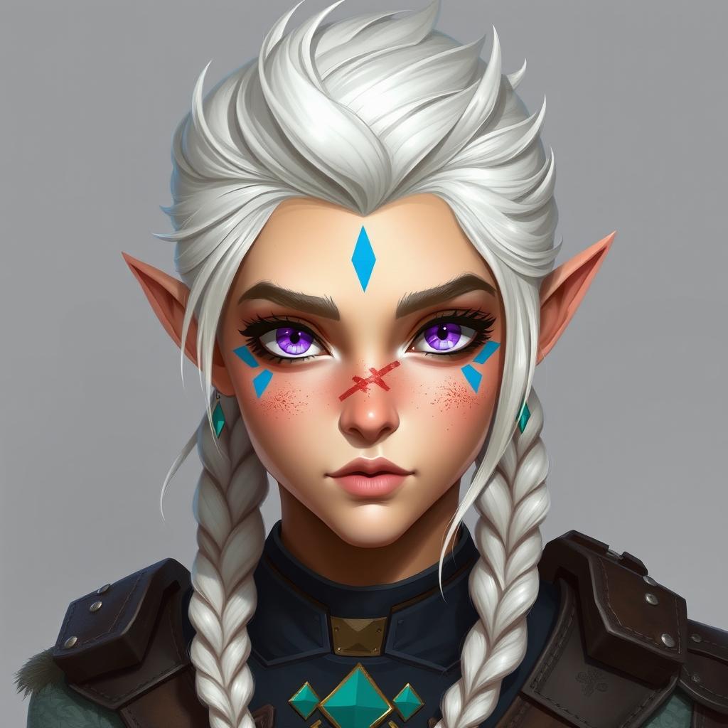 Enchanting Semi-Elf Character Design