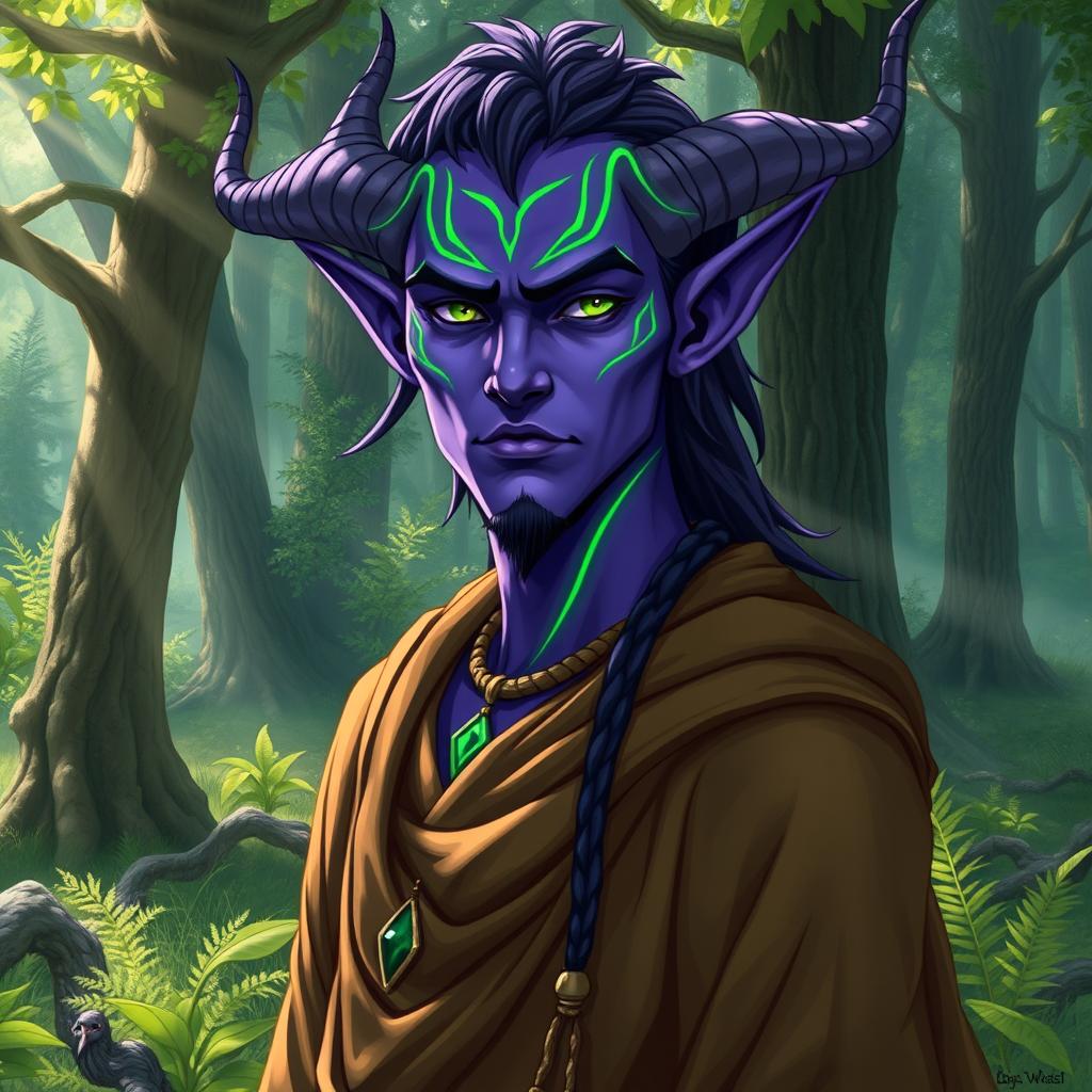 Enchanting Tiefling Druid: A Mystic Creation