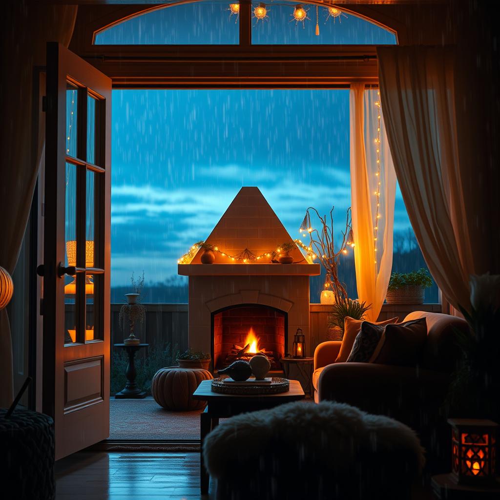 Magical Dusk: A Cozy Fantasy Living Room