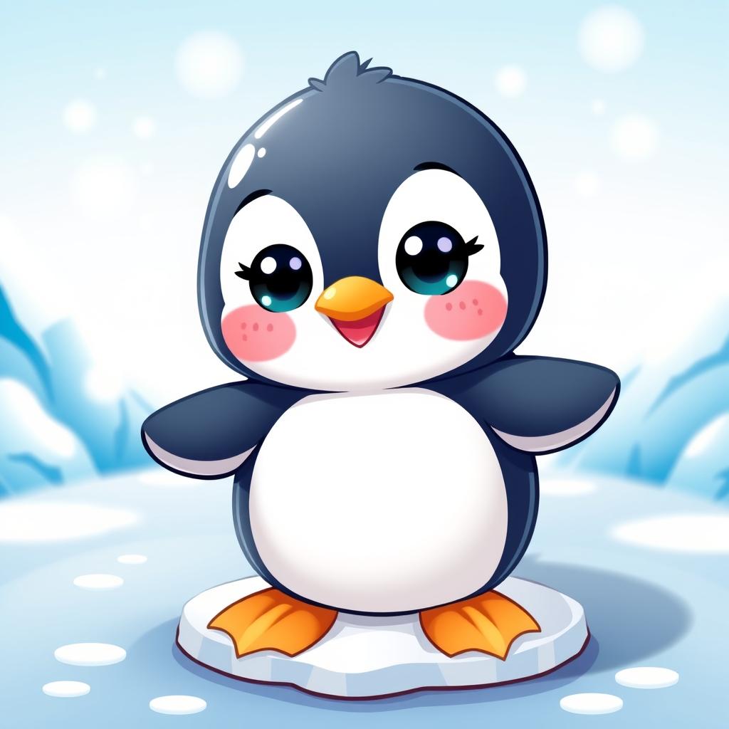 Adorable Chibi Penguin Character