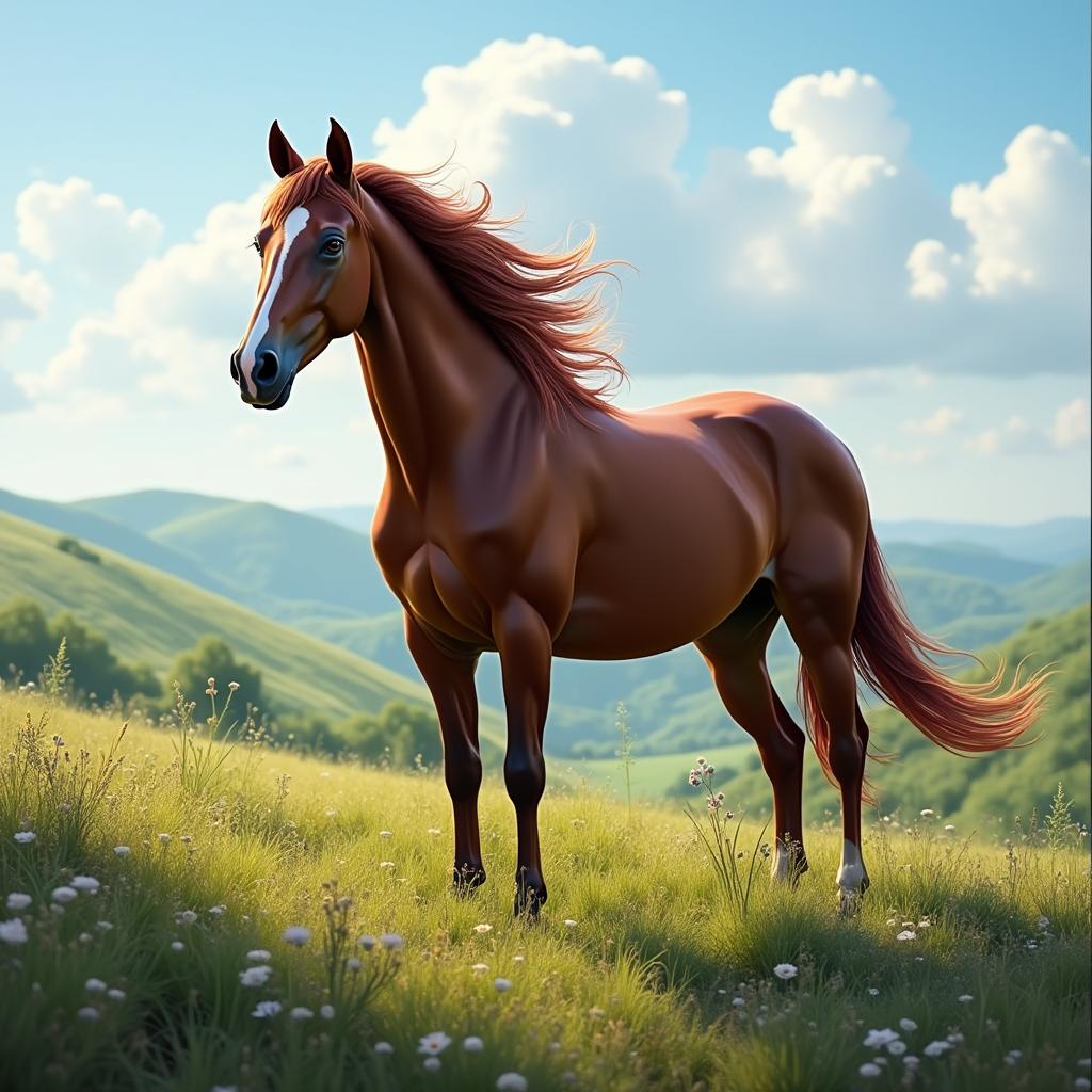 Majestic Horse in a Picturesque Landscape