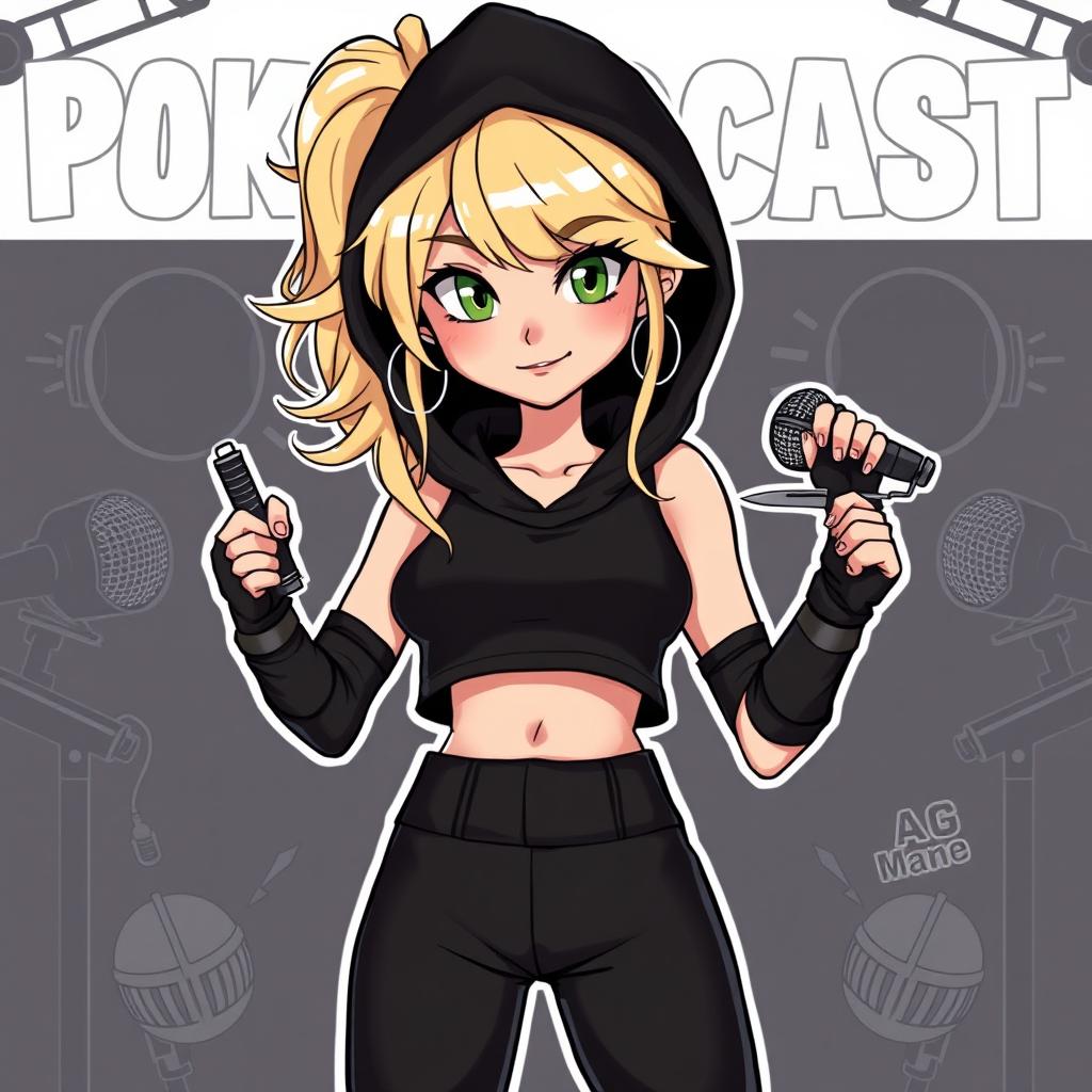 Stylish Cartoon Blonde: Sporty Vibes