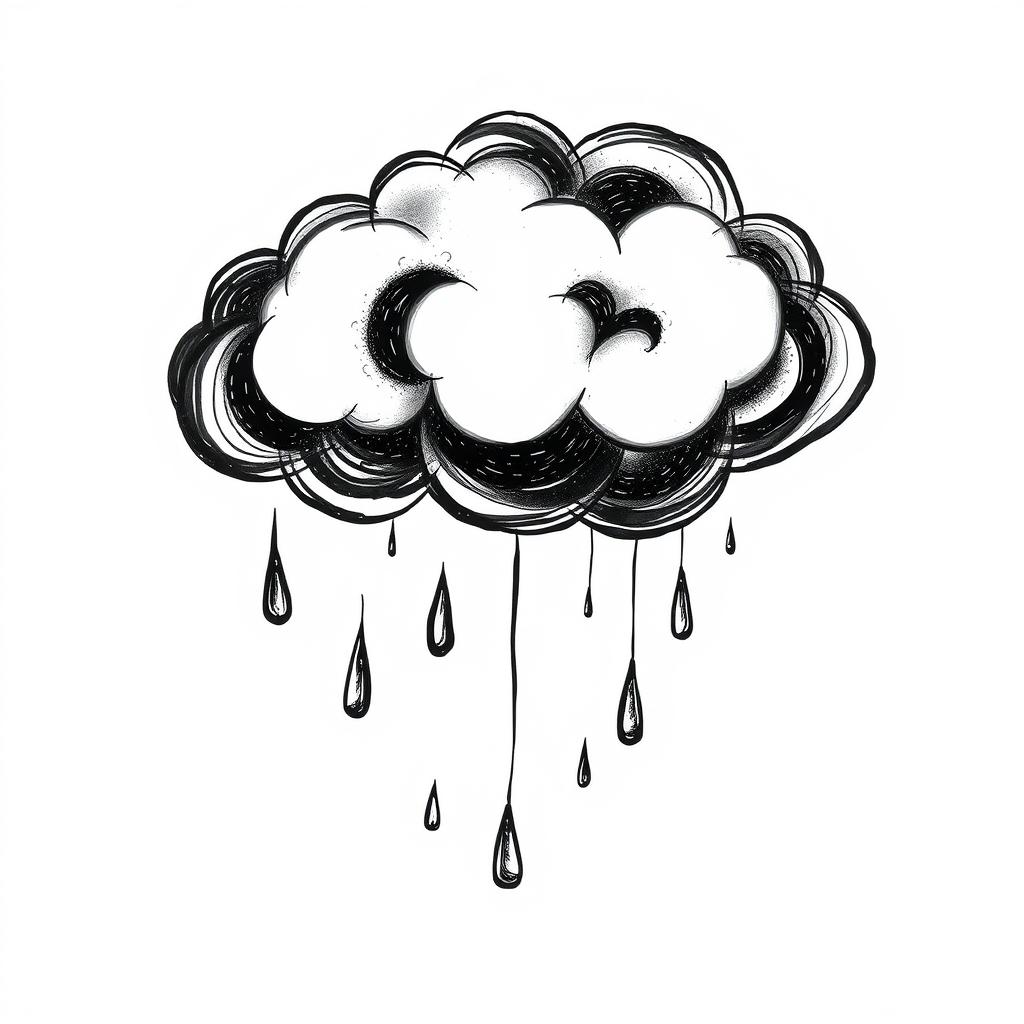 Embrace Renewal with a Hand-Drawn Cloud Illustration