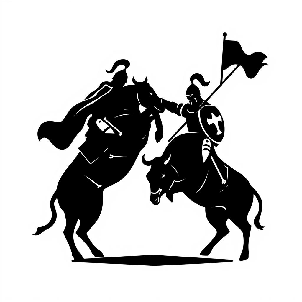 Dual Knights Logo: A Clash of Valor