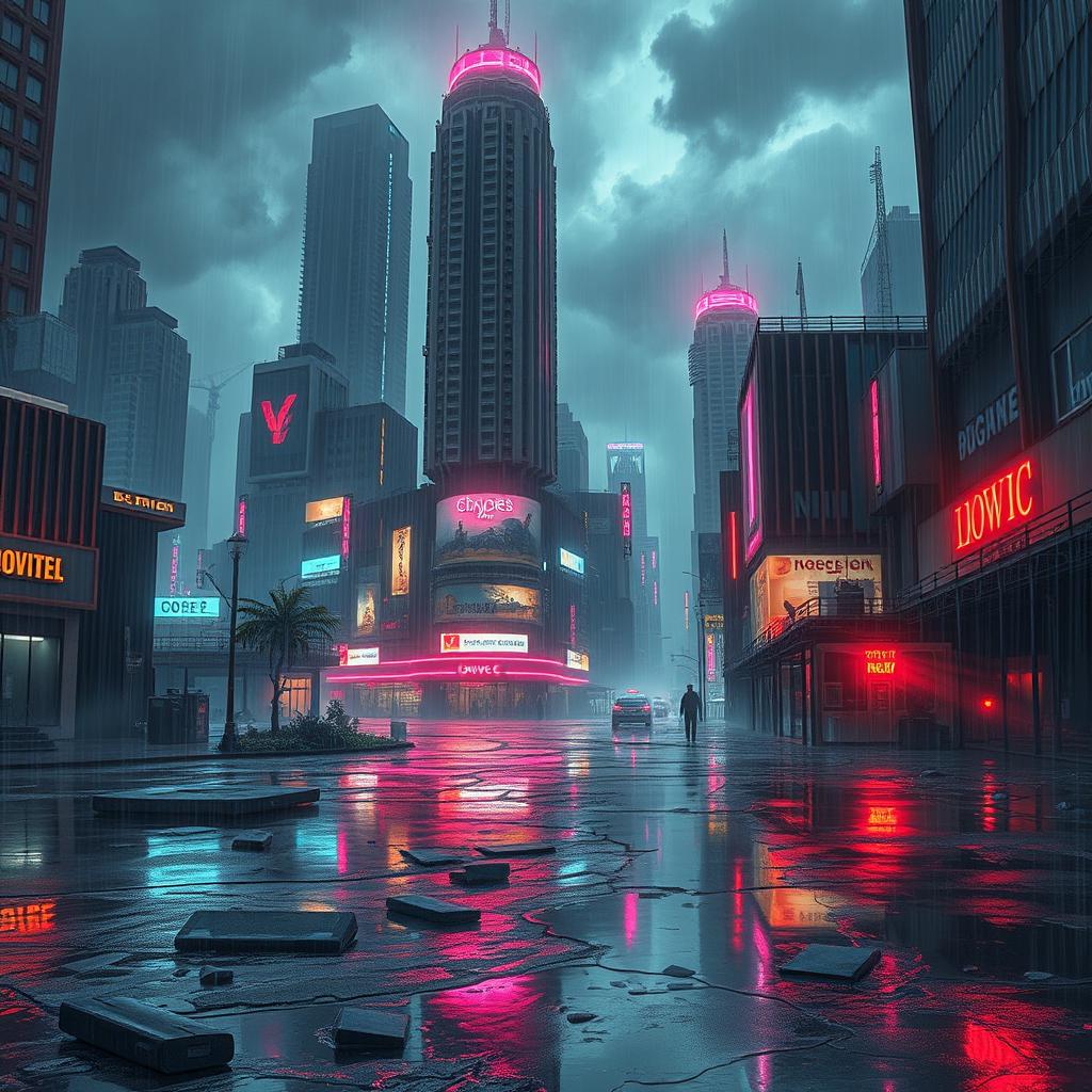Into the Rain: A Cyberpunk Dystopia