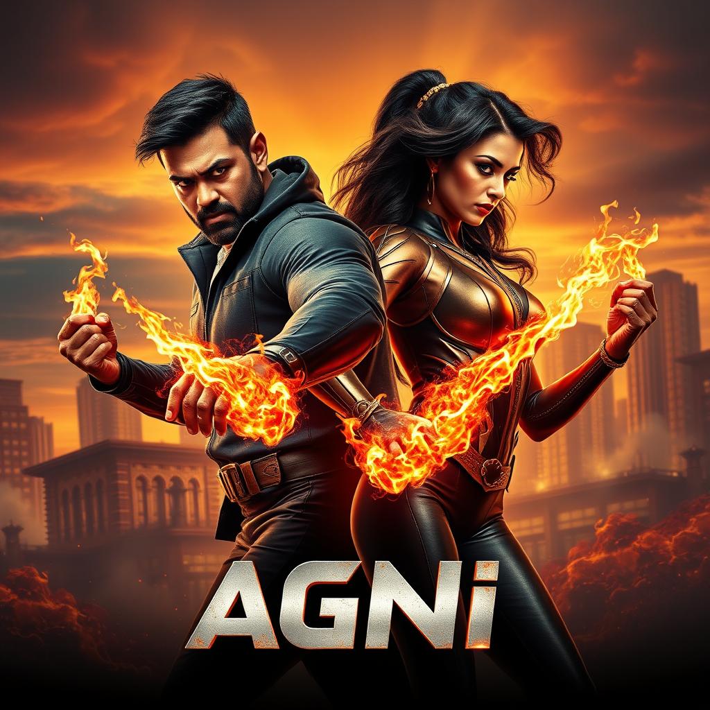 AGNI: Sci-Fi Action Superhero Film Poster