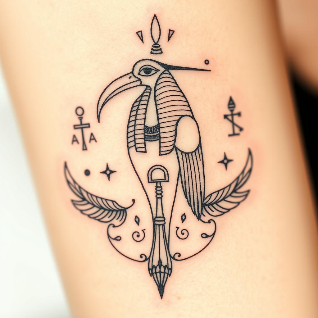 Intricate Thoth Tattoo Design: Embrace Ancient Wisdom