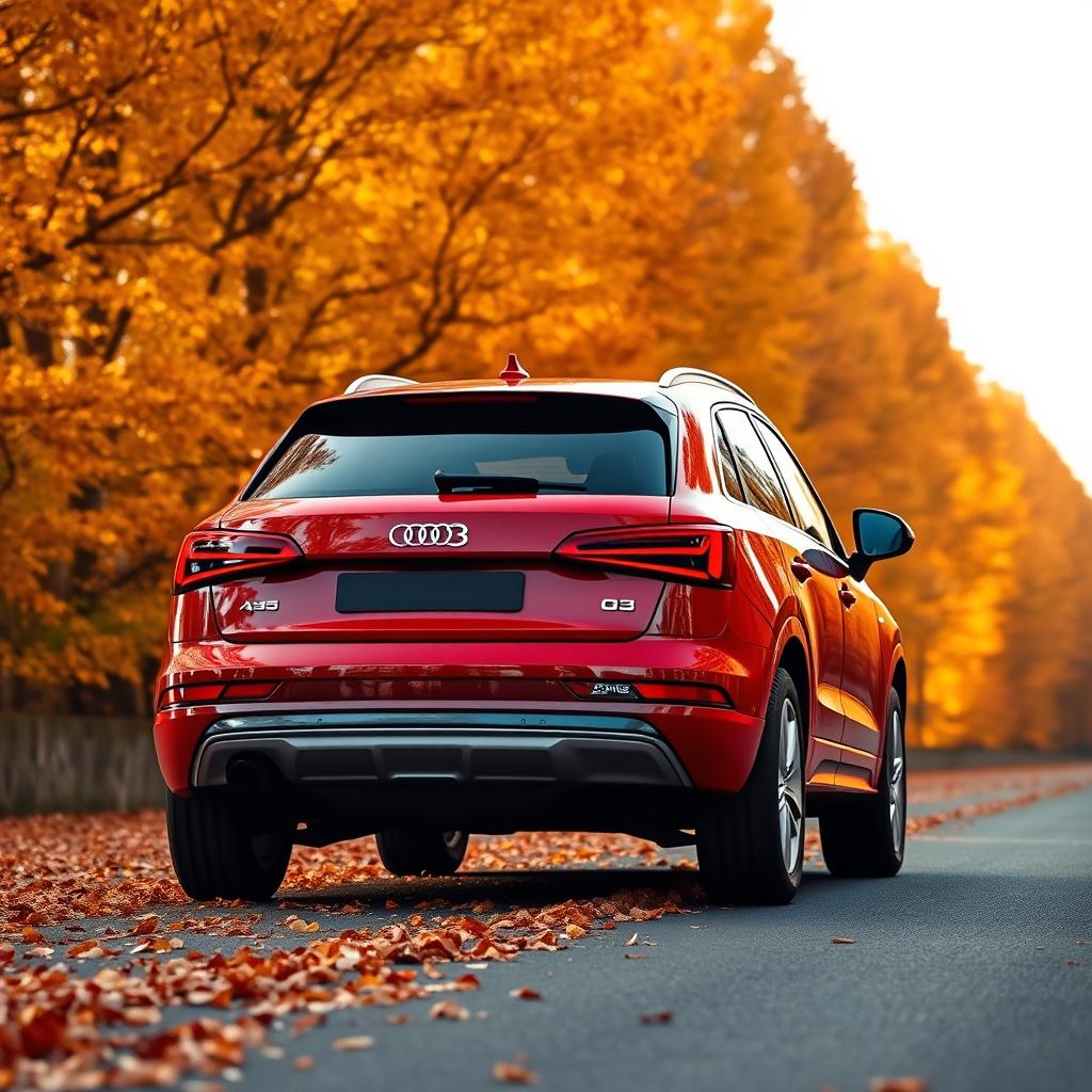 Sleek Red Audi Q3: Sporty Design Unleashed