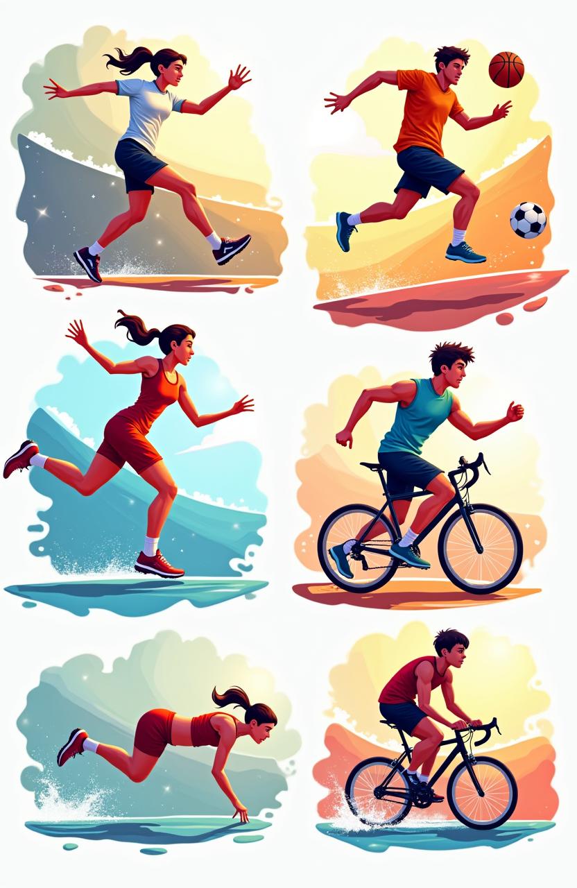 Dynamic Athlete Clipart Collection