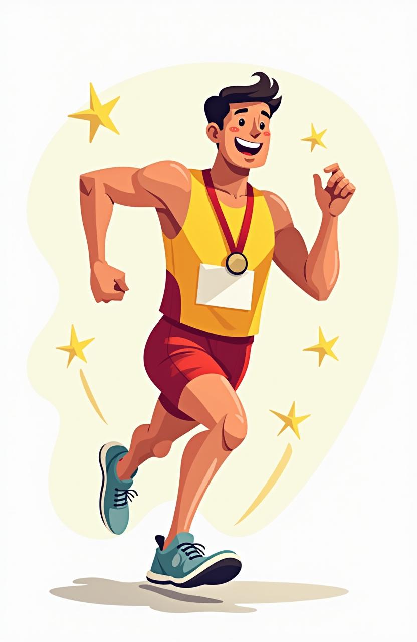 Dynamic Olympic Athlete Clipart