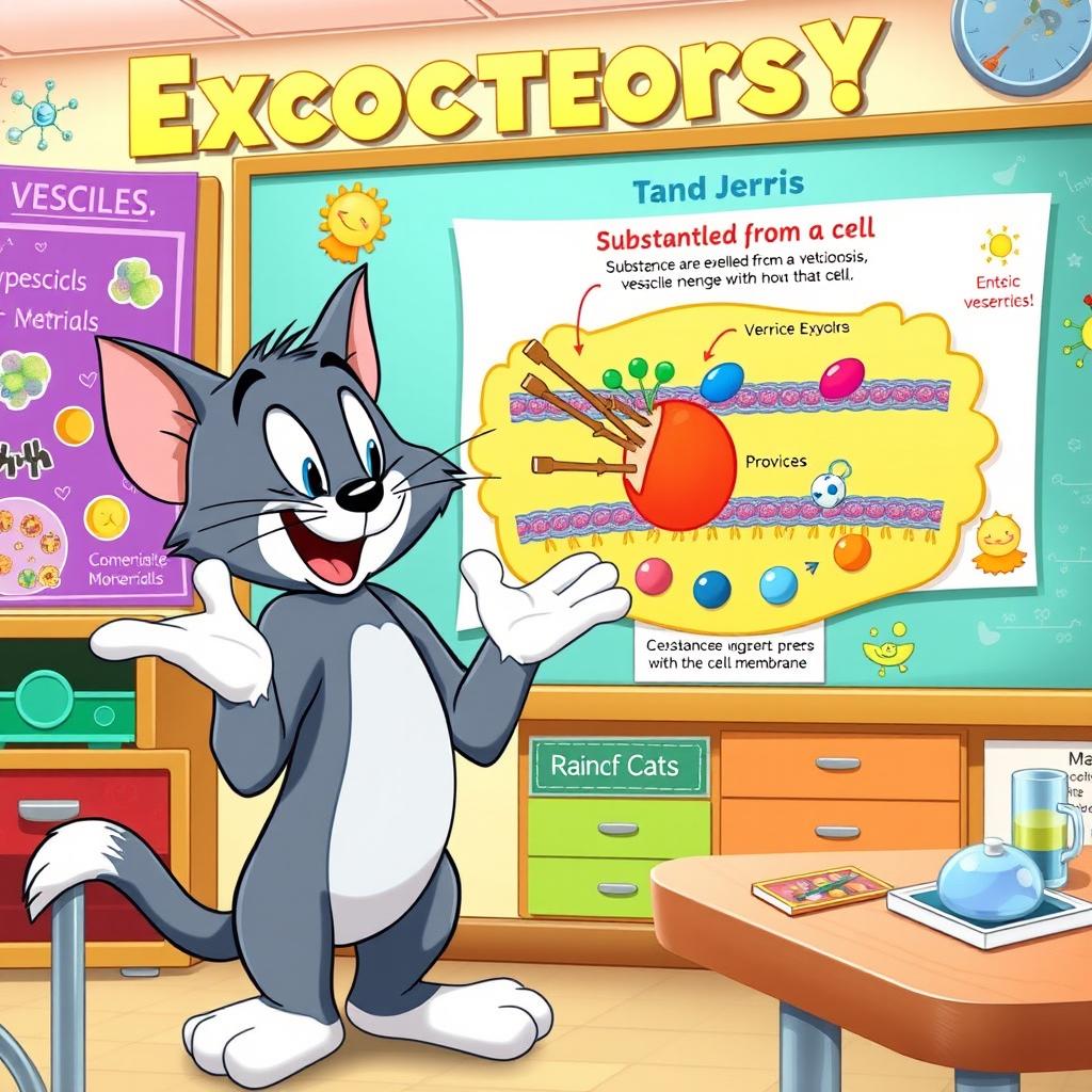Learn Exocytosis with Cartoon Cat Fun!