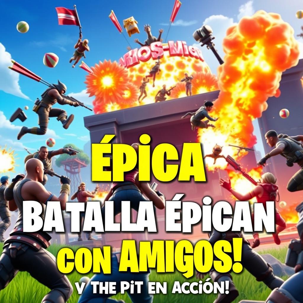 Epic Fortnite Battle Thumbnail: Team Up for Victory!